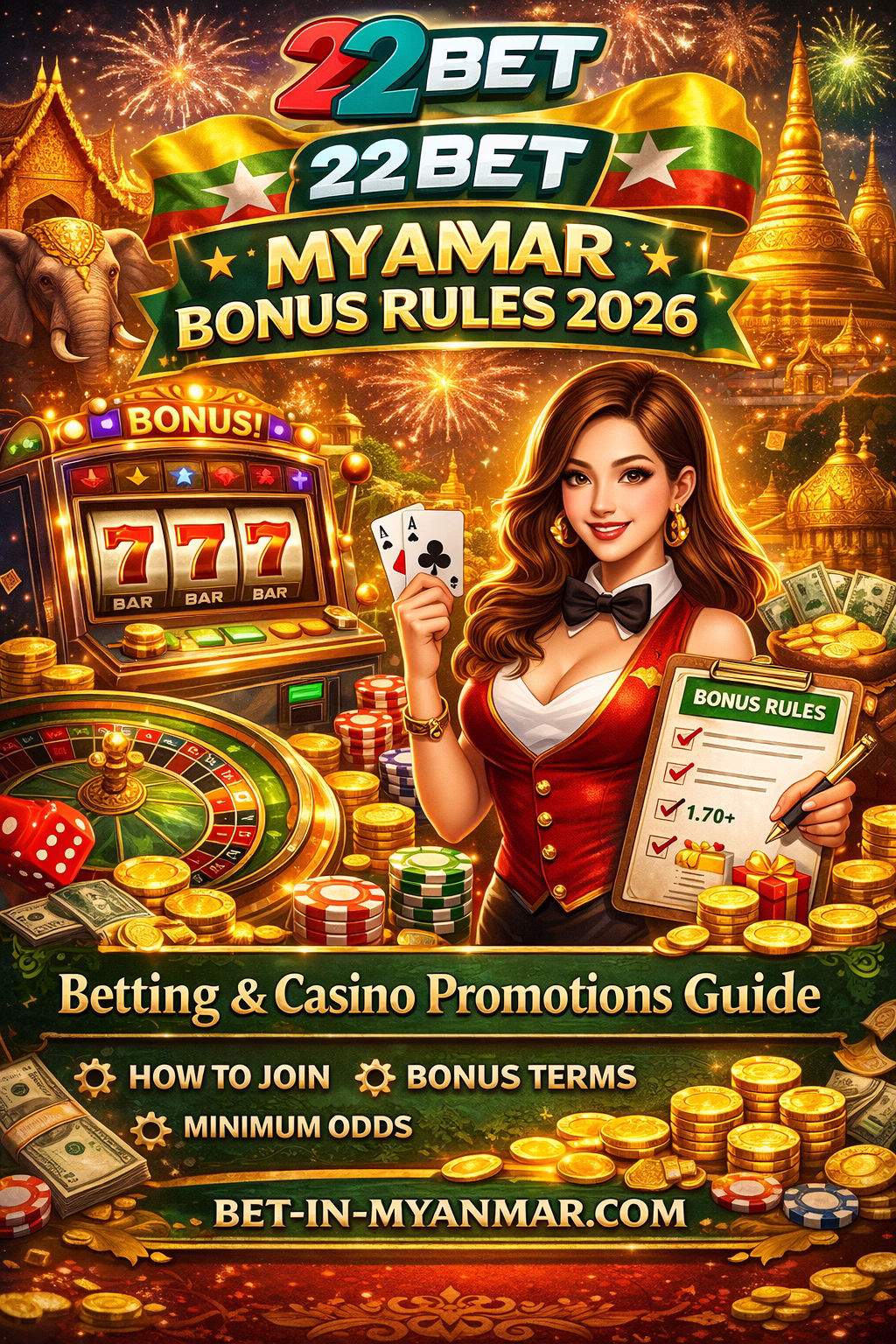 22Bet Myanmar Bonus Rules 2026 🎰 Complete Guide for Myanmar Players