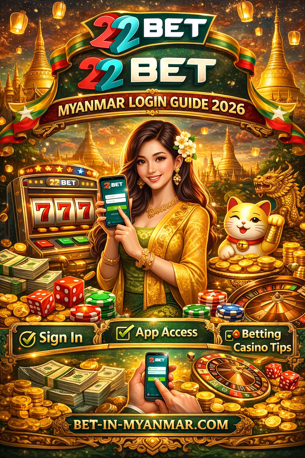 22Bet Myanmar Login Guide 2026 🇲🇲 | Sign In, App Access & Betting Tips