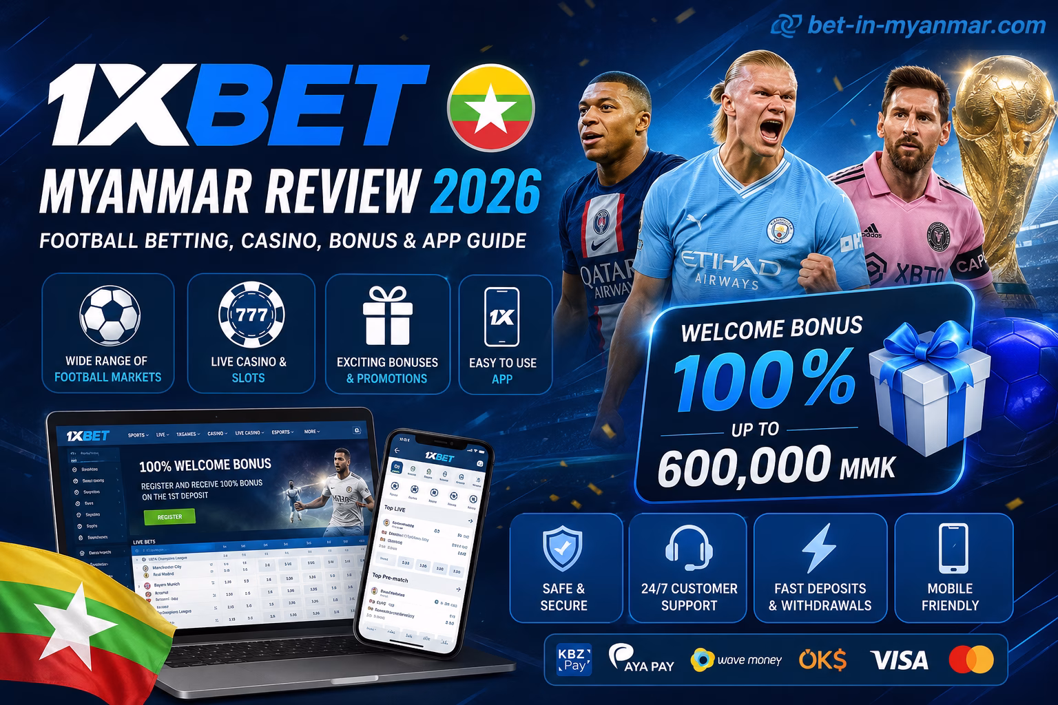1xBet Myanmar Review 2026 Football Betting, Casino Bonus & App Guide 1xBet မြန်မာ