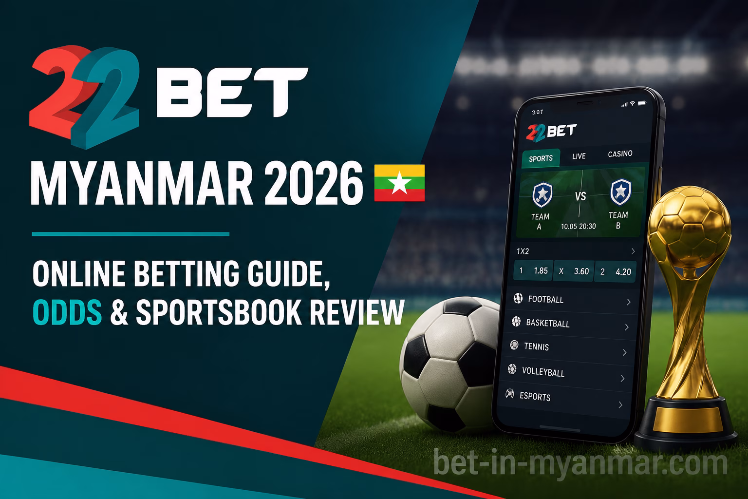 22Bet Myanmar 2026 Online Betting Guide, Odds & Sportsbook Review