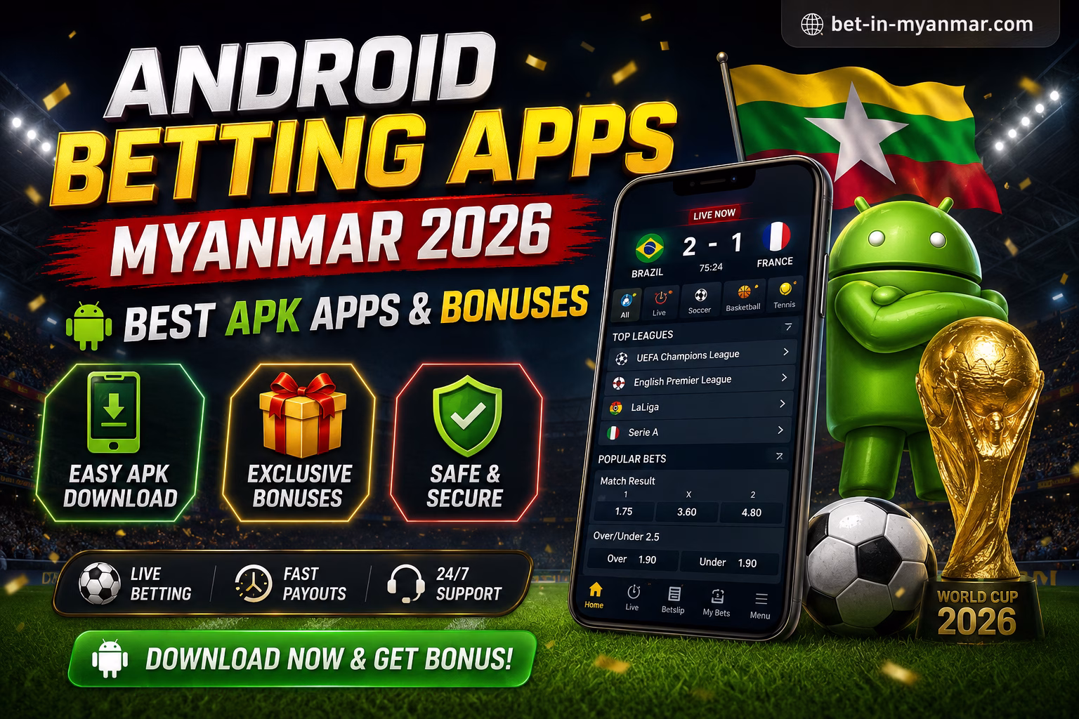 Android Betting Apps Myanmar 2026 Best APK Betting Apps for แแผแแบแแฌ Players