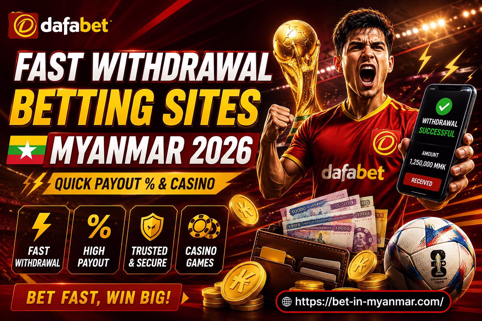 Fast Withdrawal Betting Sites Myanmar 2026 | ငွေထုတ်မြန်သော Betting Sites မြန်မာ