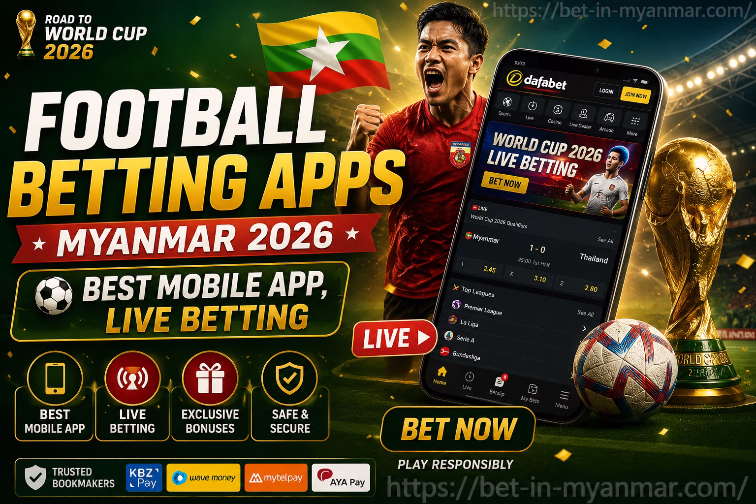 Football Betting Apps Myanmar 2026 Best Mobile Apps for Live Football & ဘောလုံးလောင်းကစား
