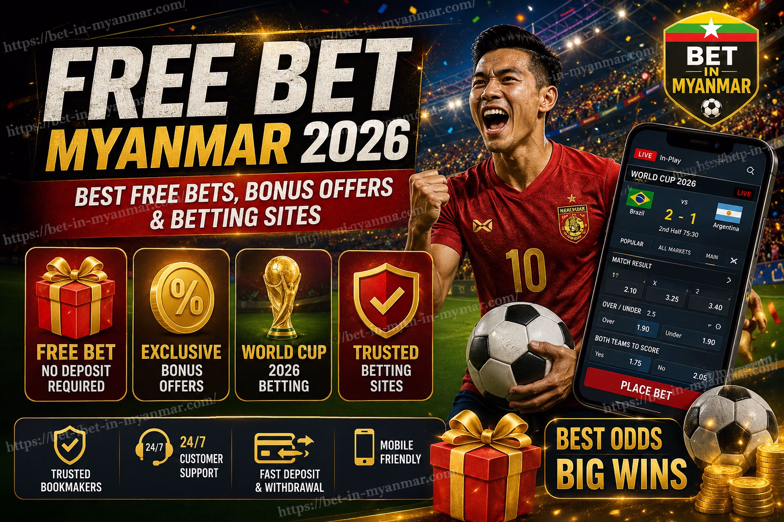 Free Bet Myanmar 2026 Best Free Bets & Bonus Offers | မြန်မာ Free Bet Guide