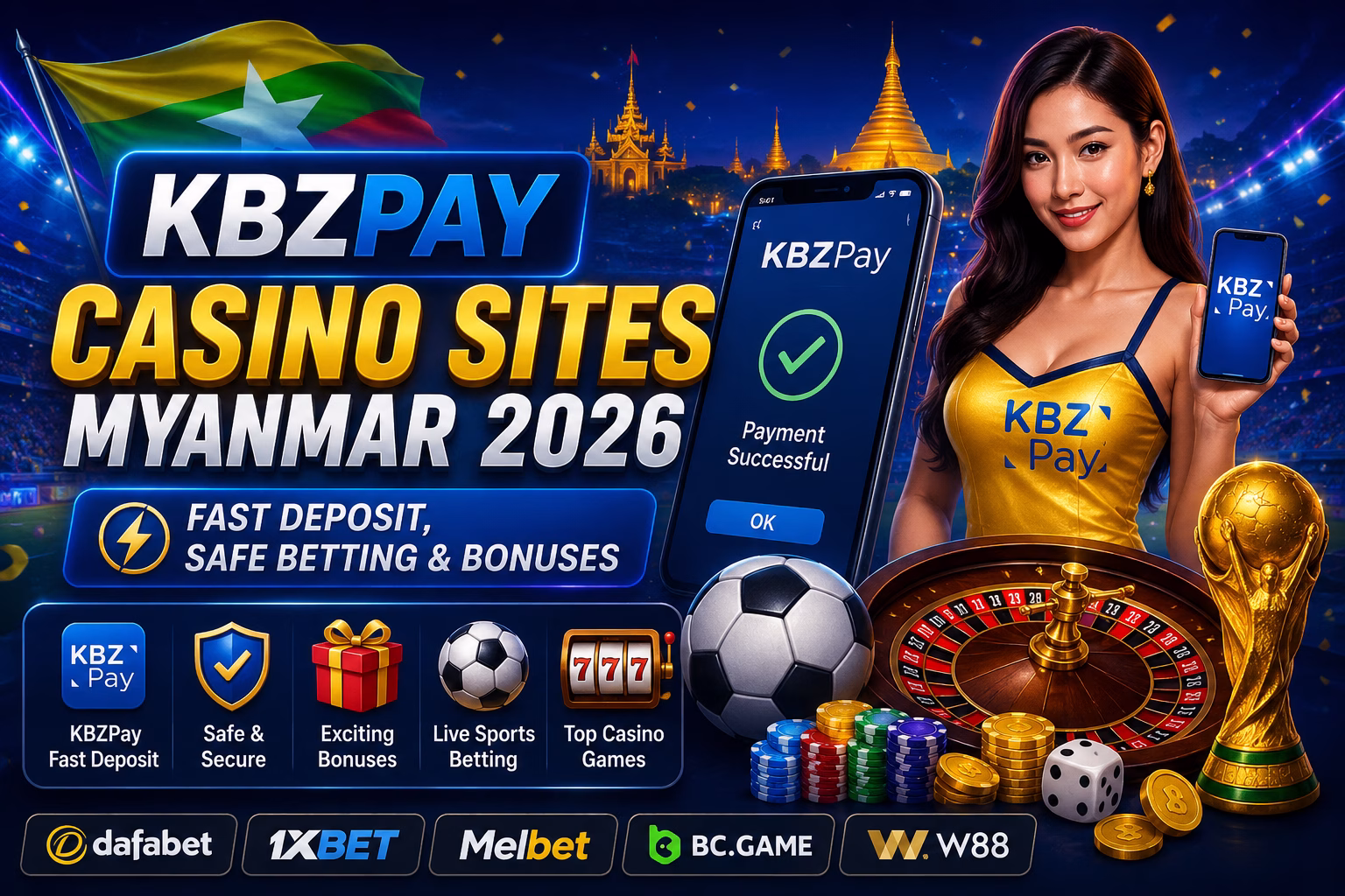 KBZPay Casino Sites Myanmar 2026 Fast Deposit, Casino Bonuses & Safe Play | KBZPay ကာစီနို