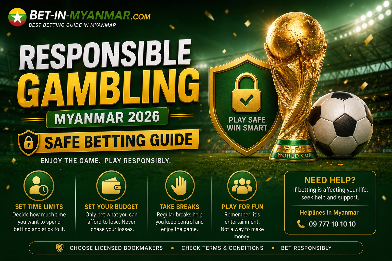 Responsible Gambling Myanmar Safe Betting Guide 2026 | မြန်မာကစားသမားများအတွက် လုံခြုံသောလောင်းကစား