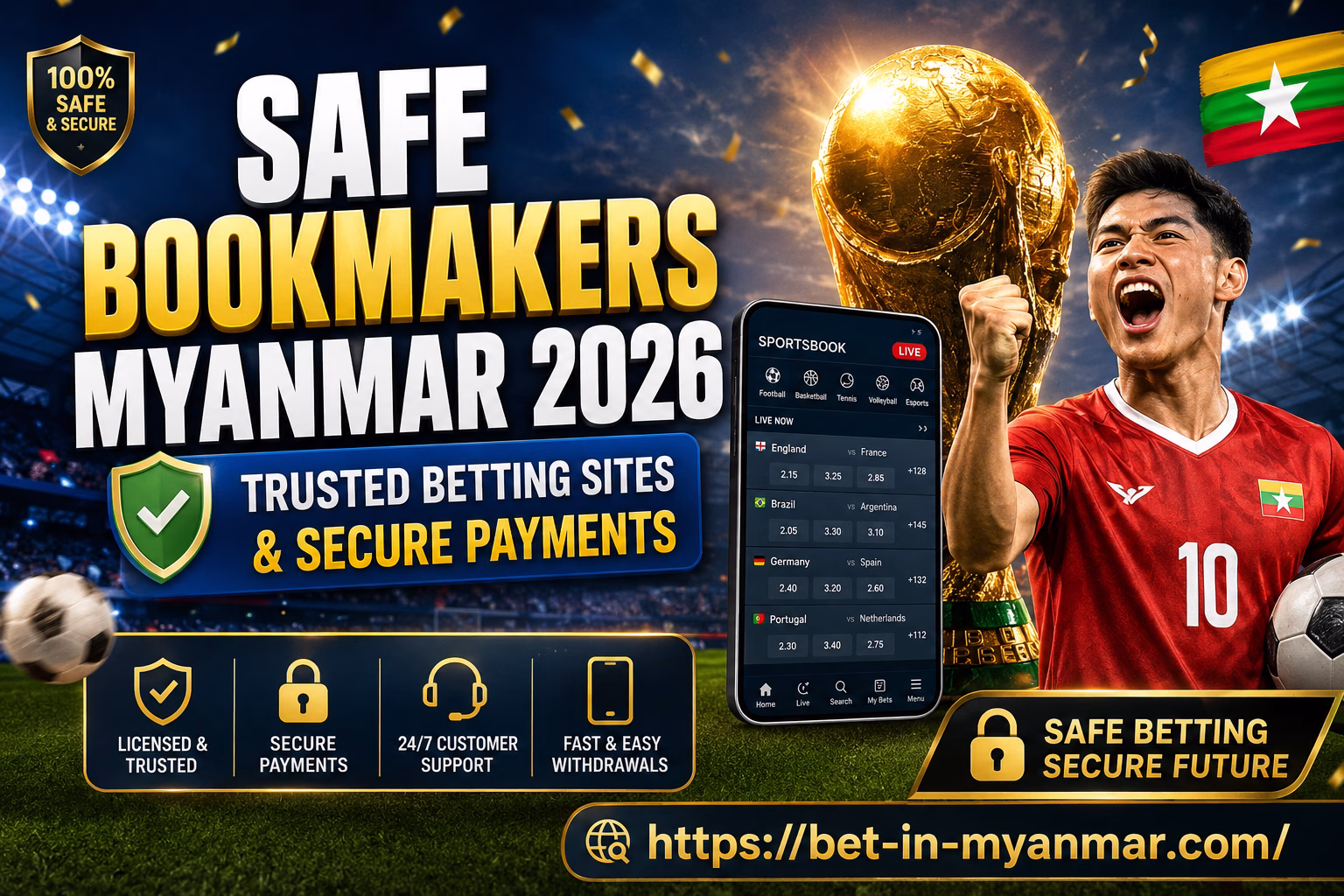 Safe Bookmakers Myanmar 2026 Trusted Betting Sites & Secure Payments | လုံခြုံသော Bookmaker များ