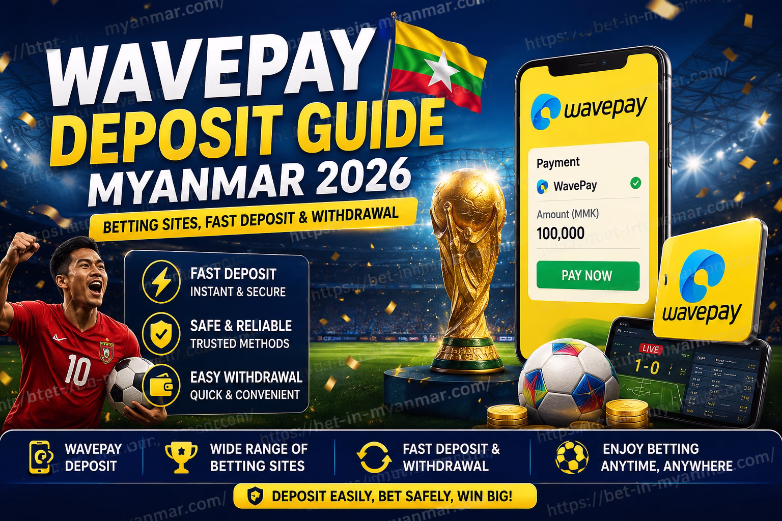 WavePay Deposit Guide Myanmar 2026 How to Deposit on Betting Sites | WavePay ငွေသွင်းနည်း